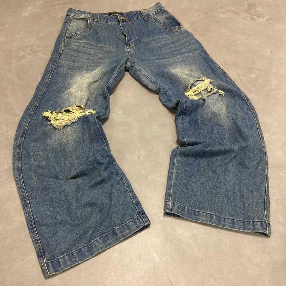 Ripped fashion nova Baggy Y2K Jeans 32x31